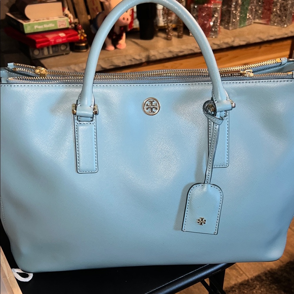 Tory Burch Sky Blue Satchel